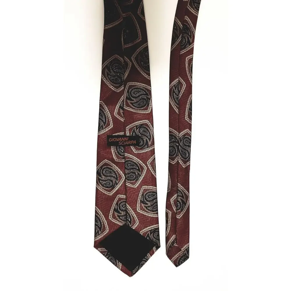 Giovanni Sciarpa Burgundy Tie, Adjustable Suspenders, & Handkerchief Set #14R